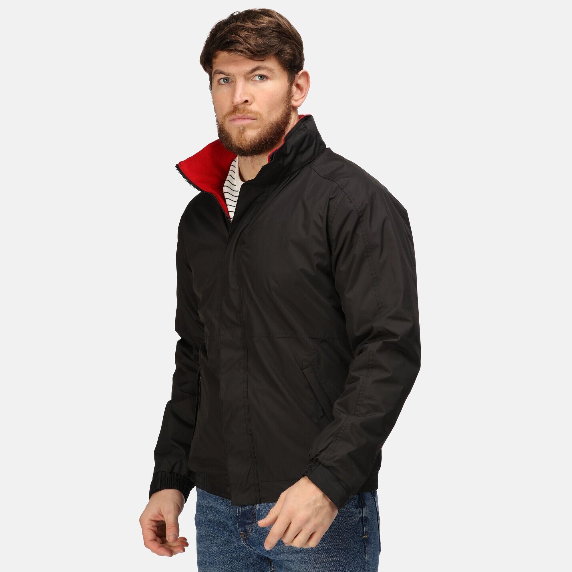 REGATTA Mens Dover Waterproof Windproof Jacket (Black/Red)