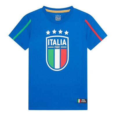T-shirt Uomo con Grande Logo FIGC Italia