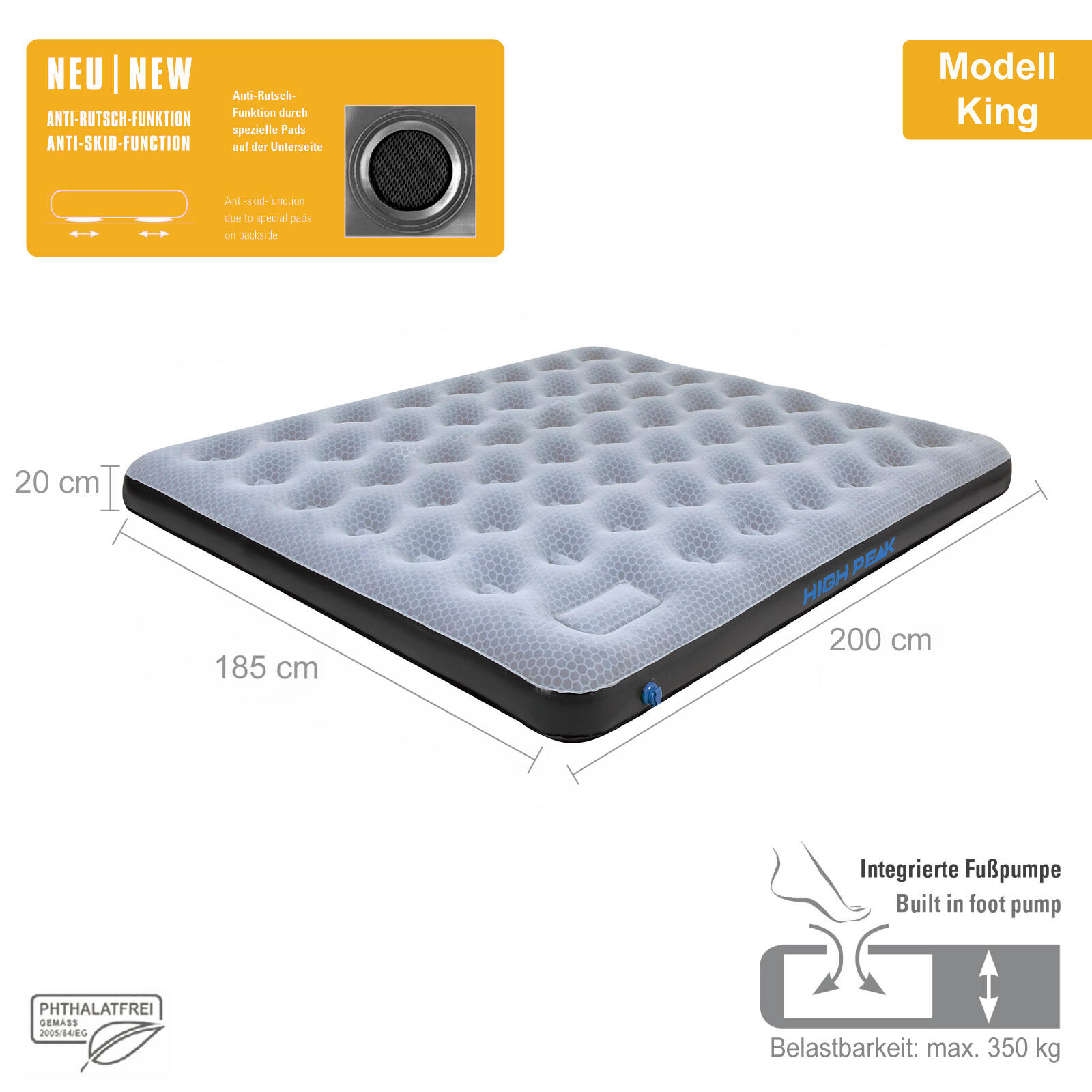 Lit à air Comfort Plus Matelas Camping d'invité King 2/6