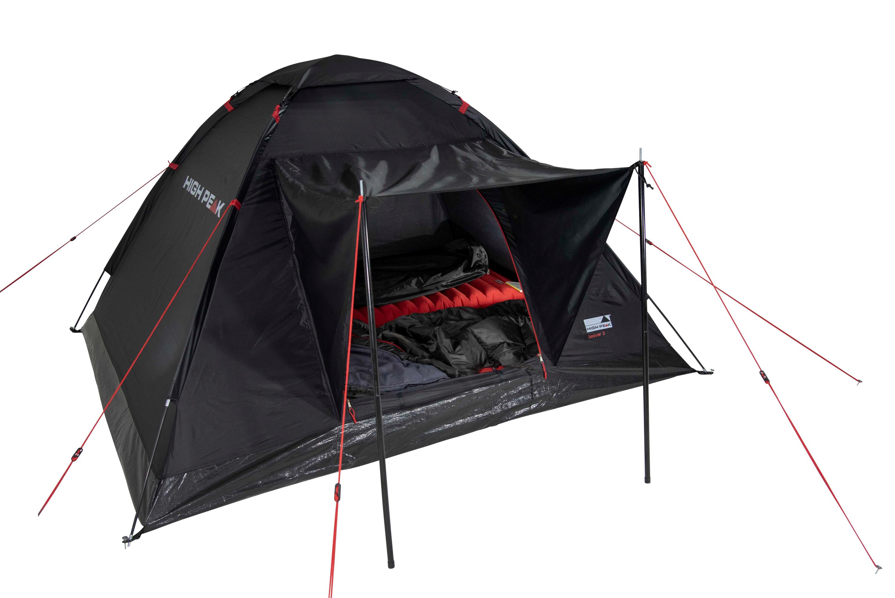 High Peak Beaver 3, met weerbestendig dak, festivaltent, kuipvloer, 1500 mm 5/7