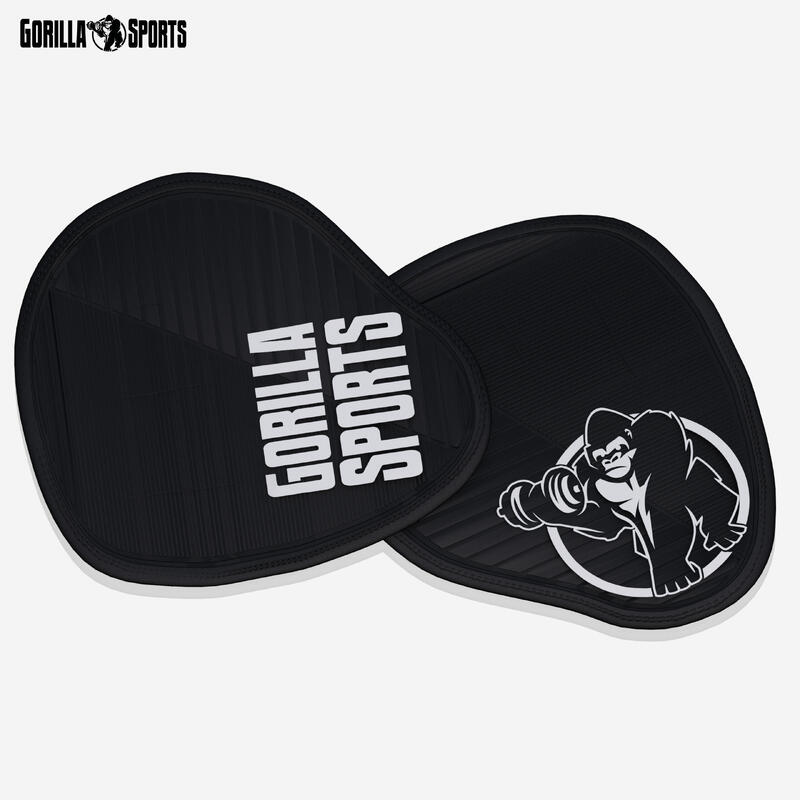 Set 2 Pad-uri Fitness cu Silicon, Gorilla Sports, Marime Universala, Negru
