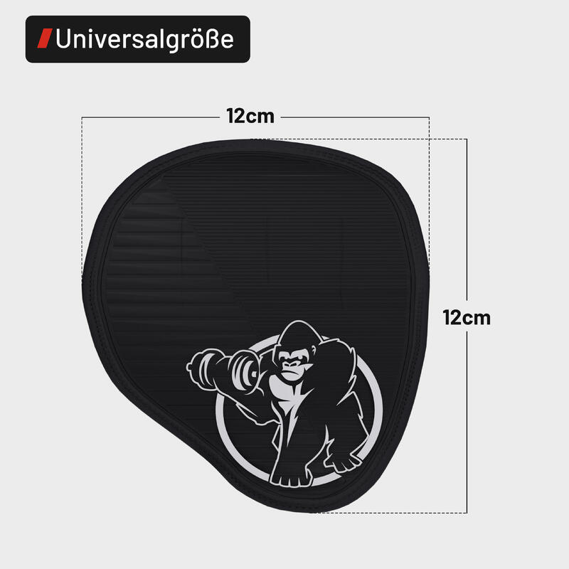 Set 2 Pad-uri Fitness cu Silicon, Gorilla Sports, Marime Universala, Negru