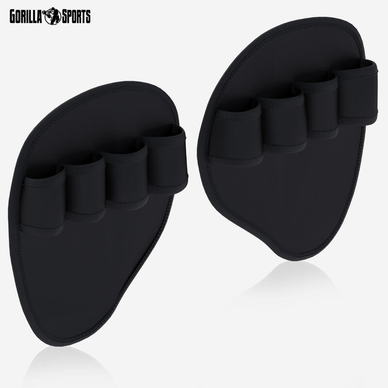 Set 2 Pad-uri Fitness cu Silicon, Gorilla Sports, Marime Universala, Negru