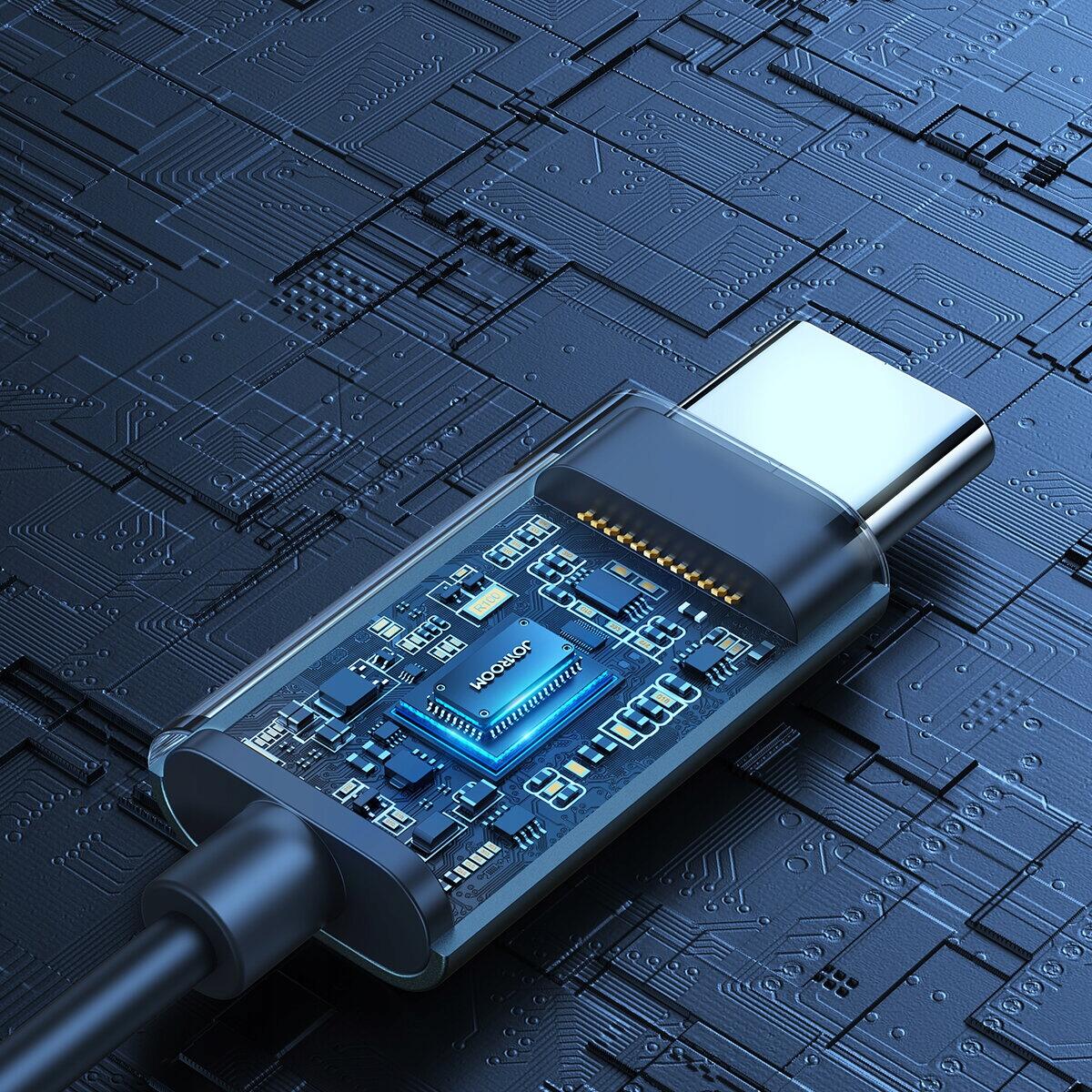 Joyroom słuchawki przewodowe douszne z pilotem usb-c metalowe 6/7