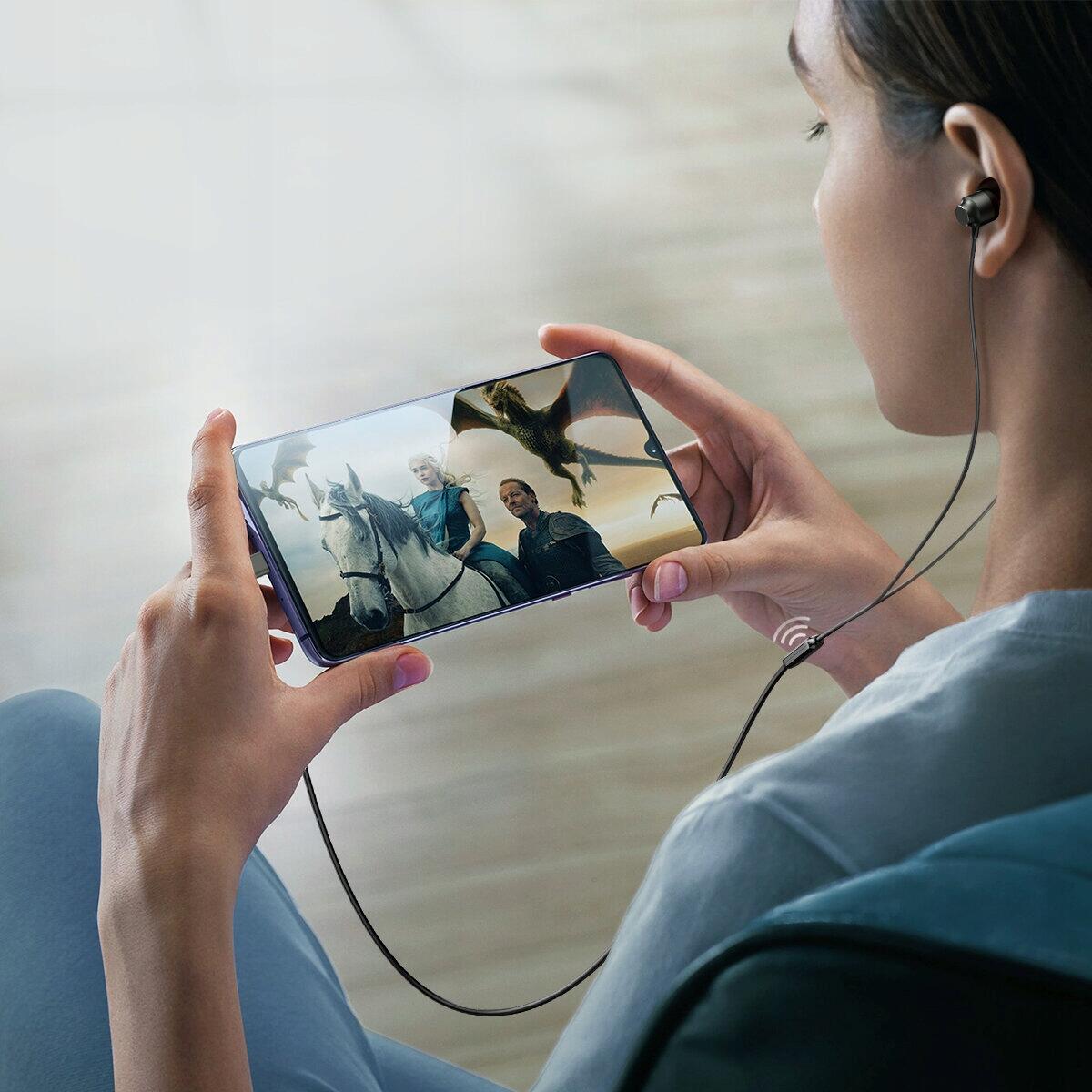 Joyroom słuchawki przewodowe douszne z pilotem usb-c metalowe 4/7