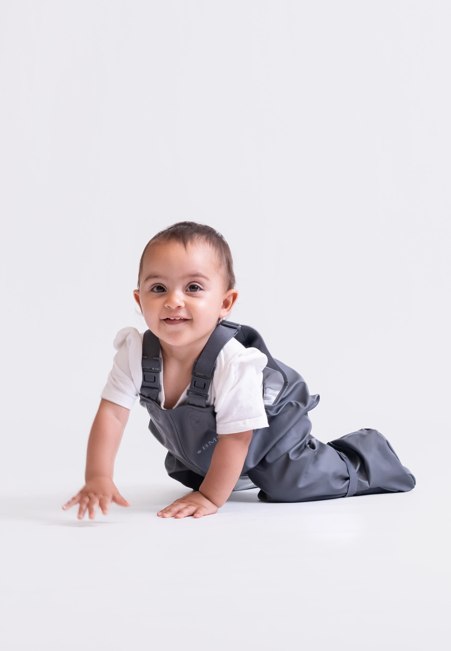 BMS Regenhose für Krabbelkinder mit integriergten Füsslingen Kinder 2/5
