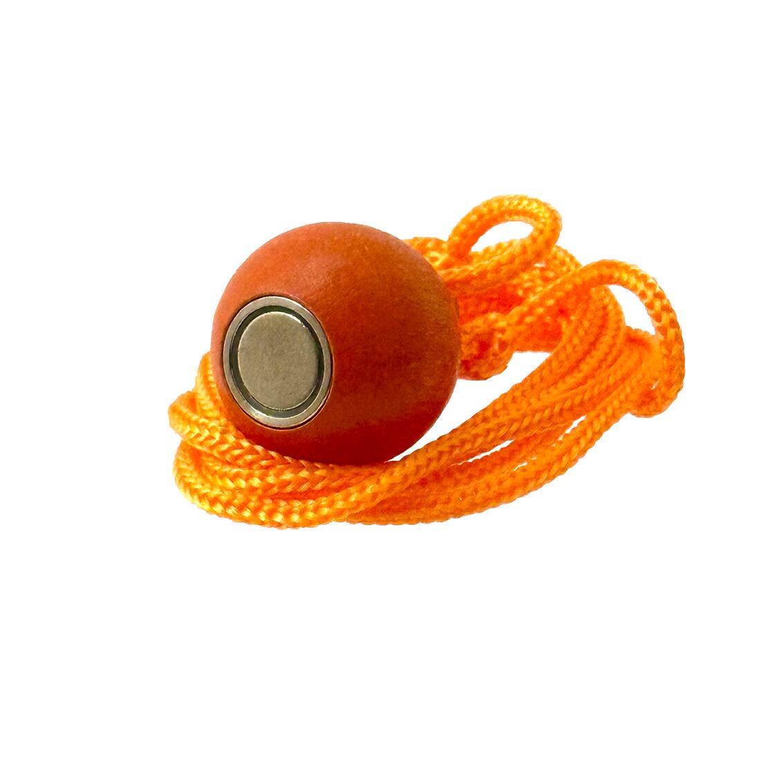 Kugelmagnet – Farbe Orange, am Band mit starker Zugkraft ca. 4 kg 3/5