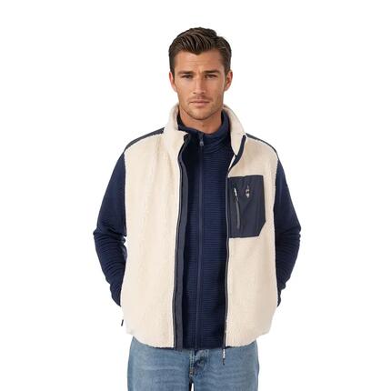 Sweat-shirt sans manches en polaire sherpa TARIK avec fermeture éclair