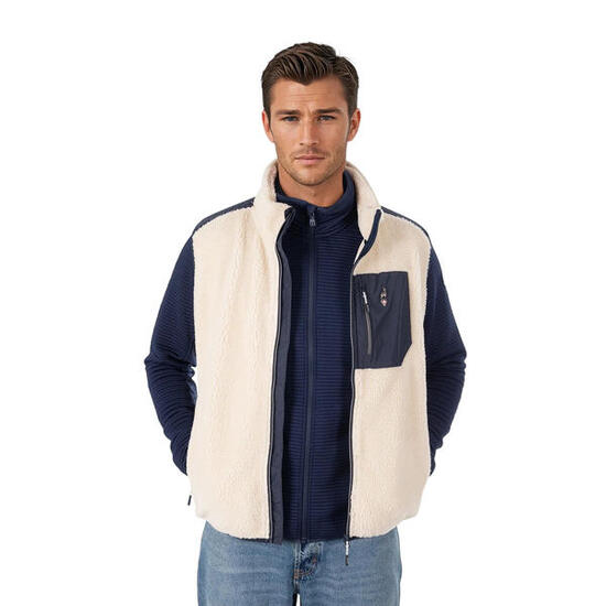 Sweat-shirt sans manches en polaire sherpa TARIK avec fermeture éclair