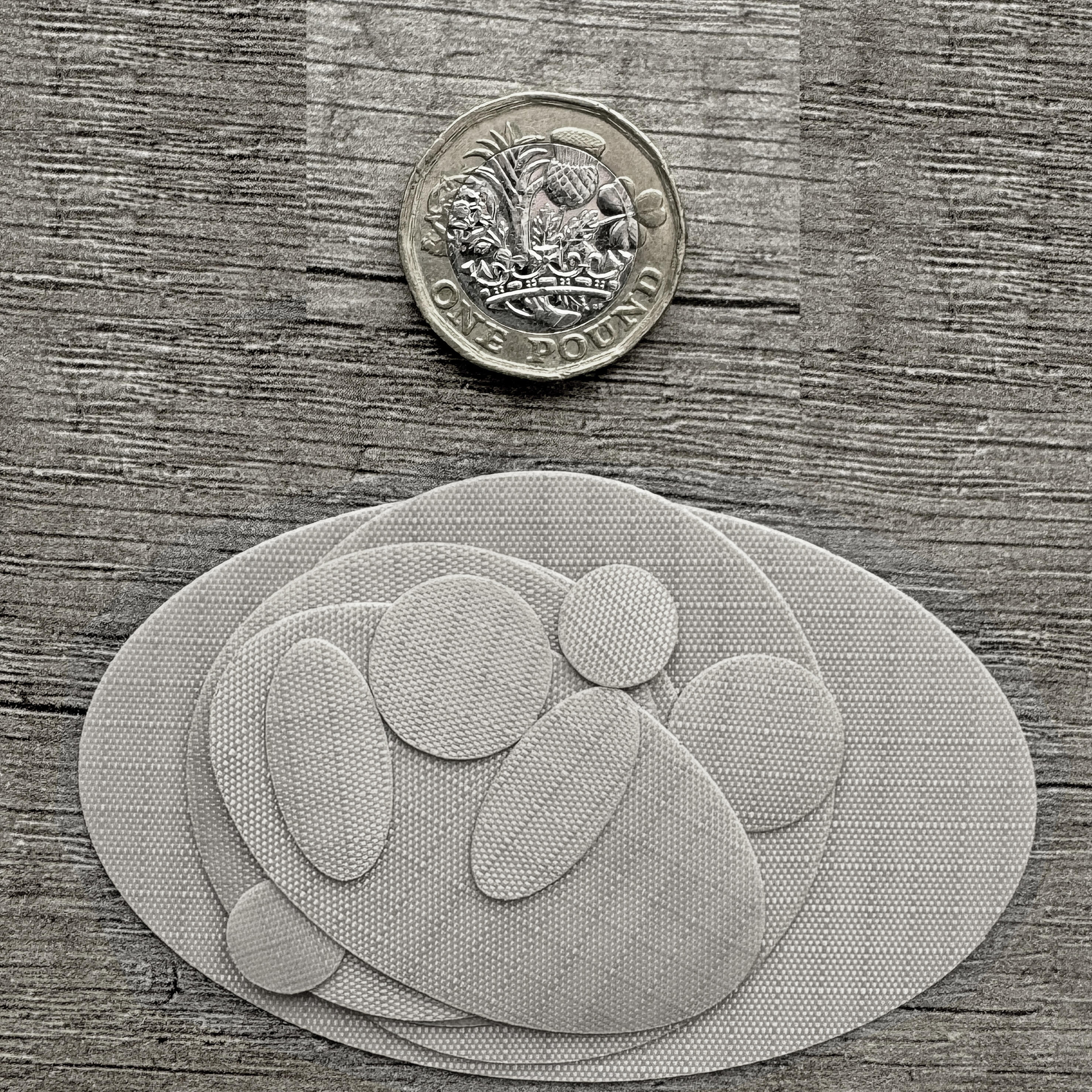 Remendos para casaco acolchoado autoadesivos impermeáveis (Cinza taupe) 4/8