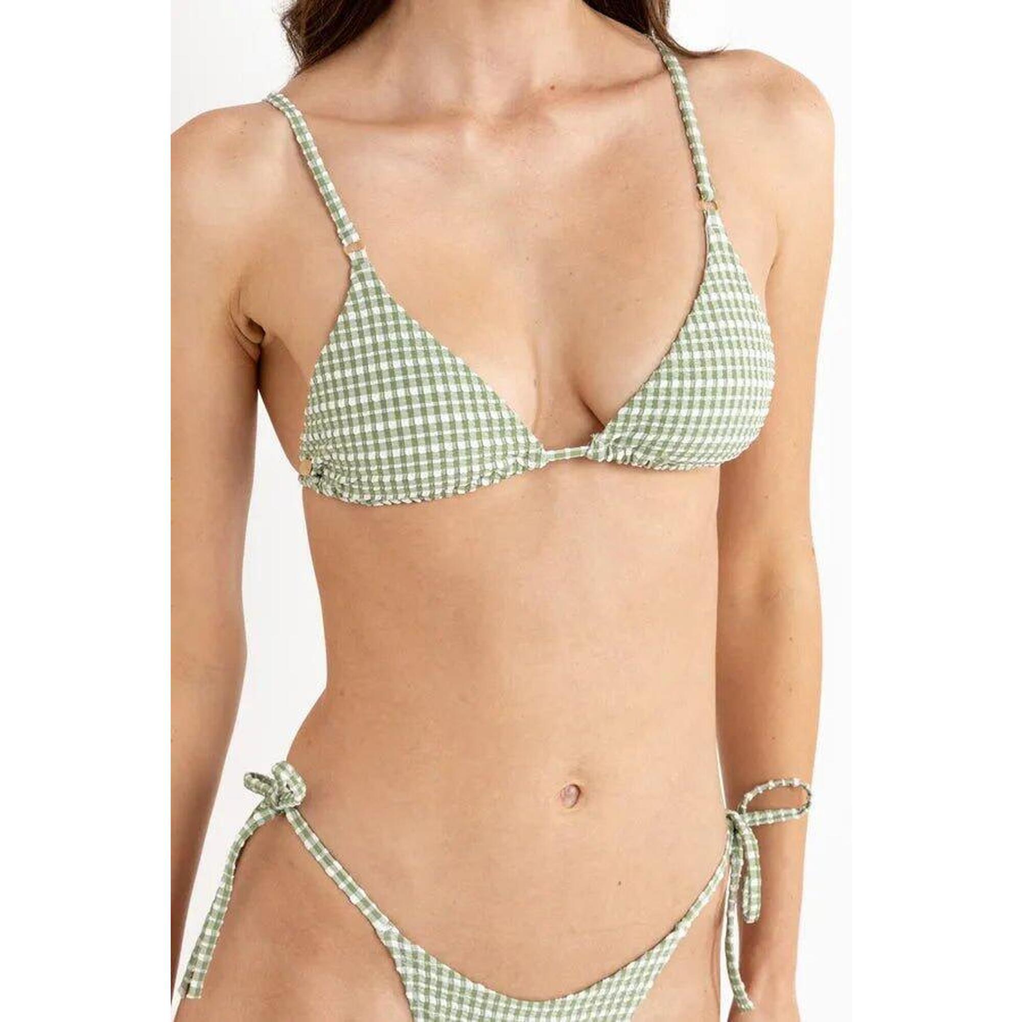 Rhythm - Lola Check Slide Tri  - Haut De Maillot Femme - Maillot De Bain 2 Pièces - Vert - 40 M - Decathlon