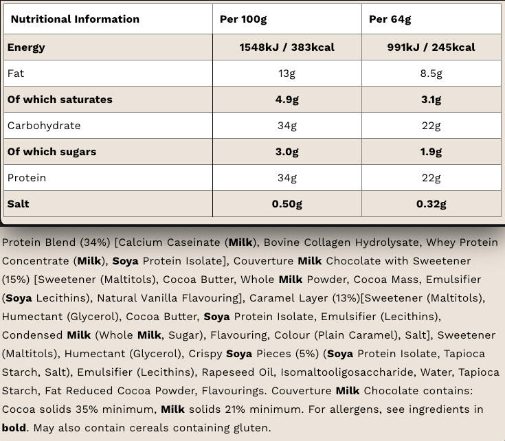 Barres protéinées - Smart Bar - Chocolat au Lait et Noisette Boite de 12 3/3