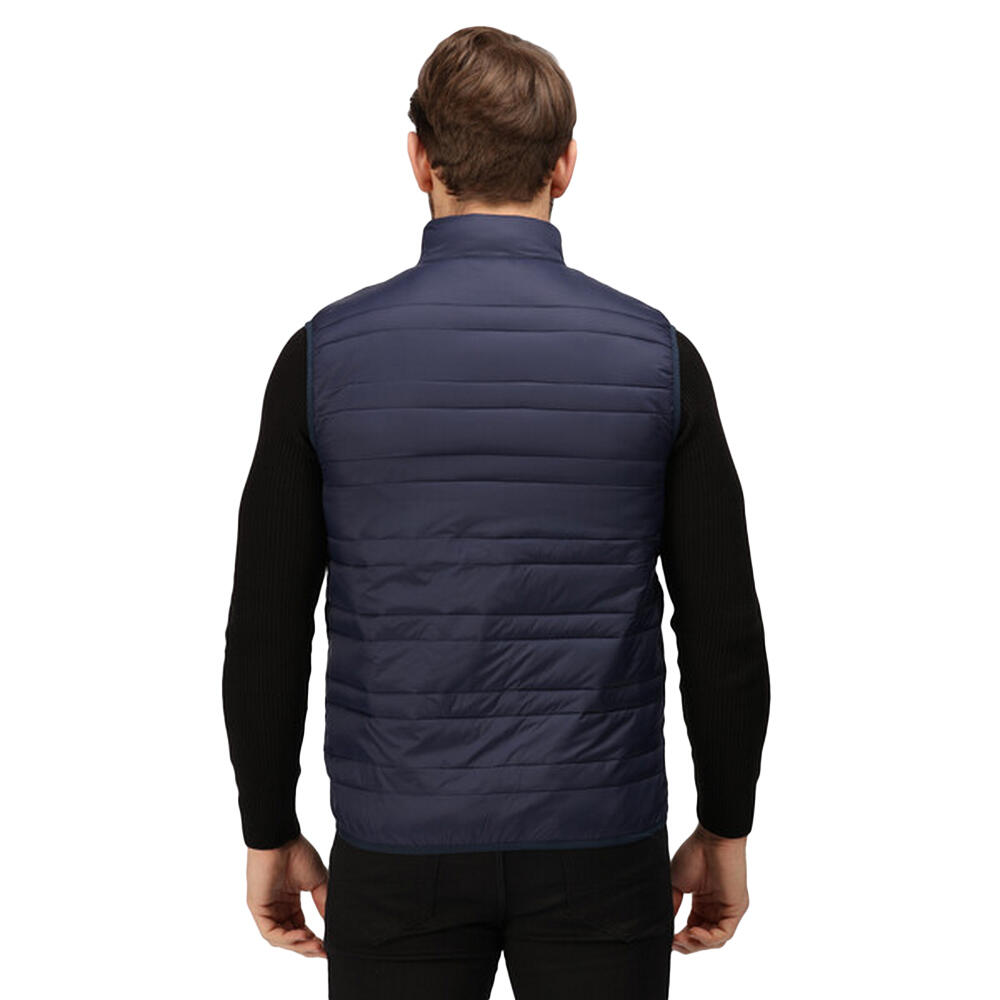 Mens Fire Down Padded Bodywarmer (Navy/French Blue) 3/4