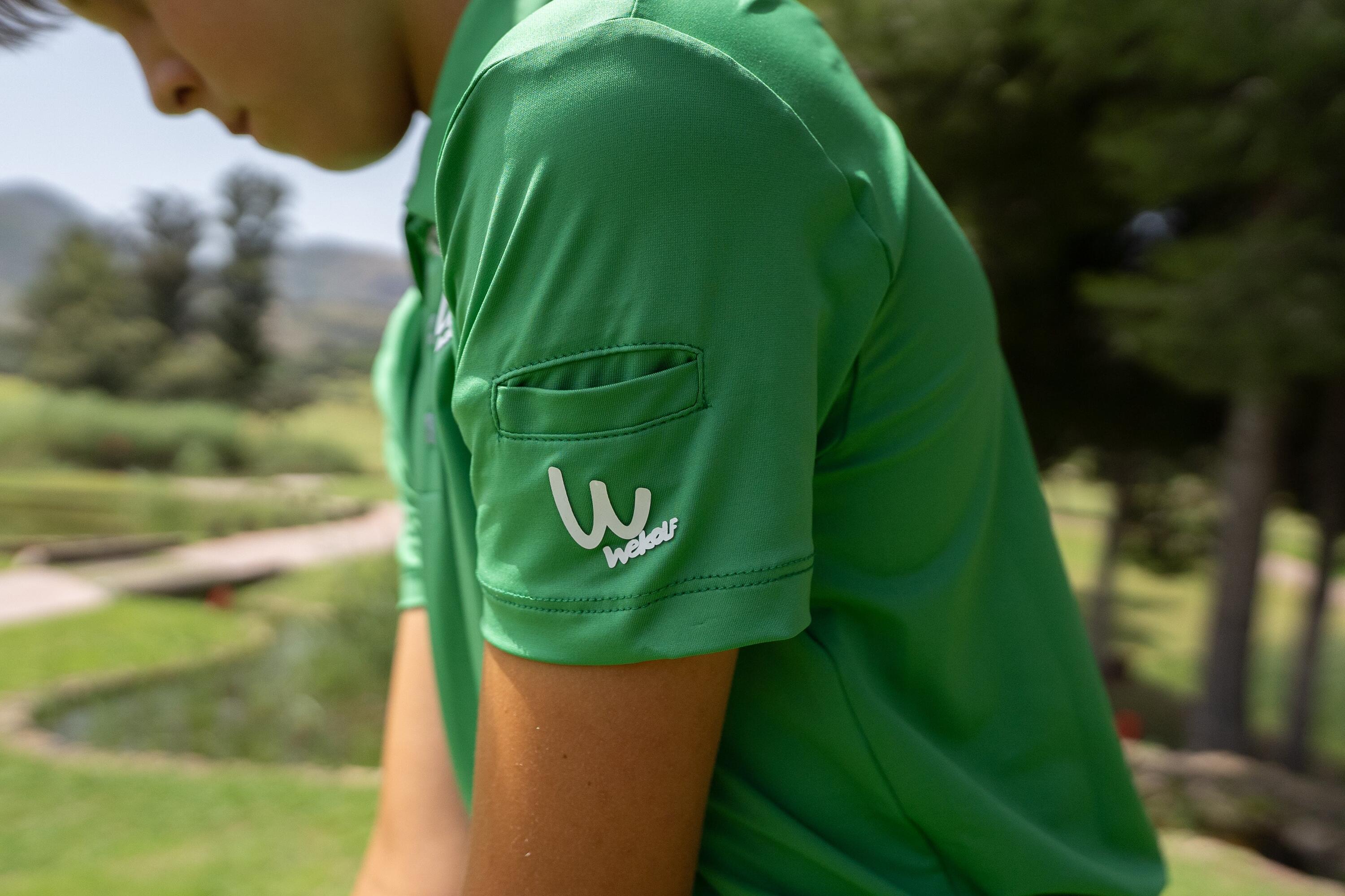 Polo de golfe verde para criança 3/4