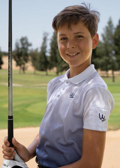 Polo de golf bleu dégradé pour enfant