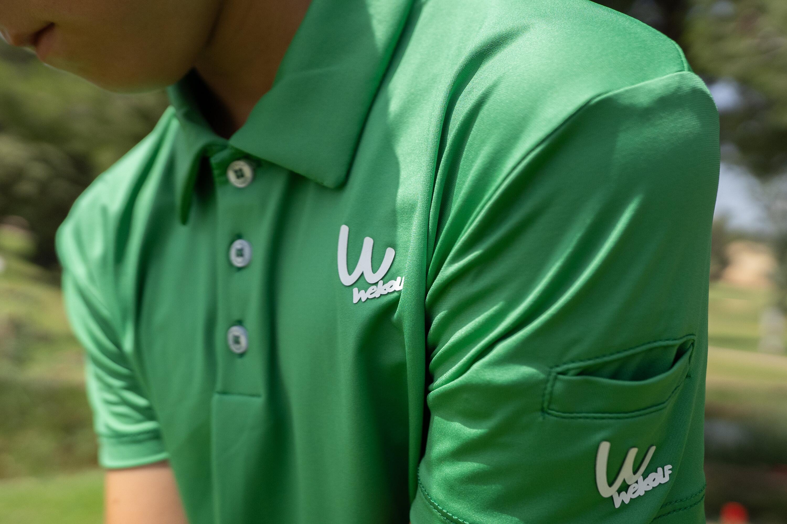 Polo de golfe verde para criança 2/4