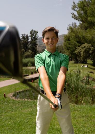 Polo de golf vert pour enfant