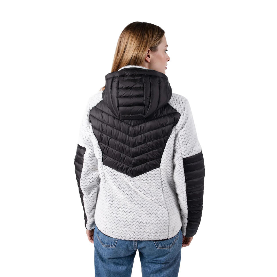 Kurtka hybrydowa CMP CLEM pikowana z futerkiem lekka ciepła