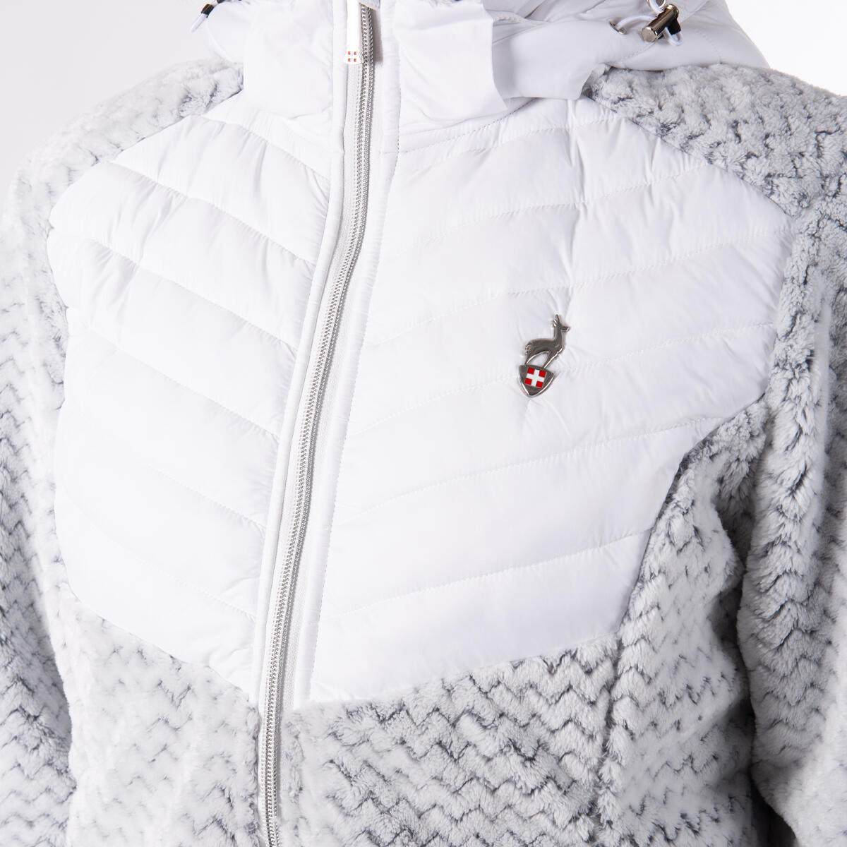 Veste hybride CMP CLEM, matelassée avec de la fourrure, légere et chaude 3/4