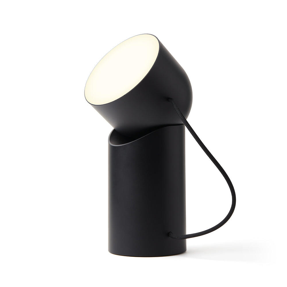 Lexon Orbe Portable LED Lamp with Moving Head - Black