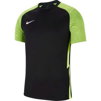 Nike strike ii jersey ss jeugd t-shirt, zwart/volt/wit