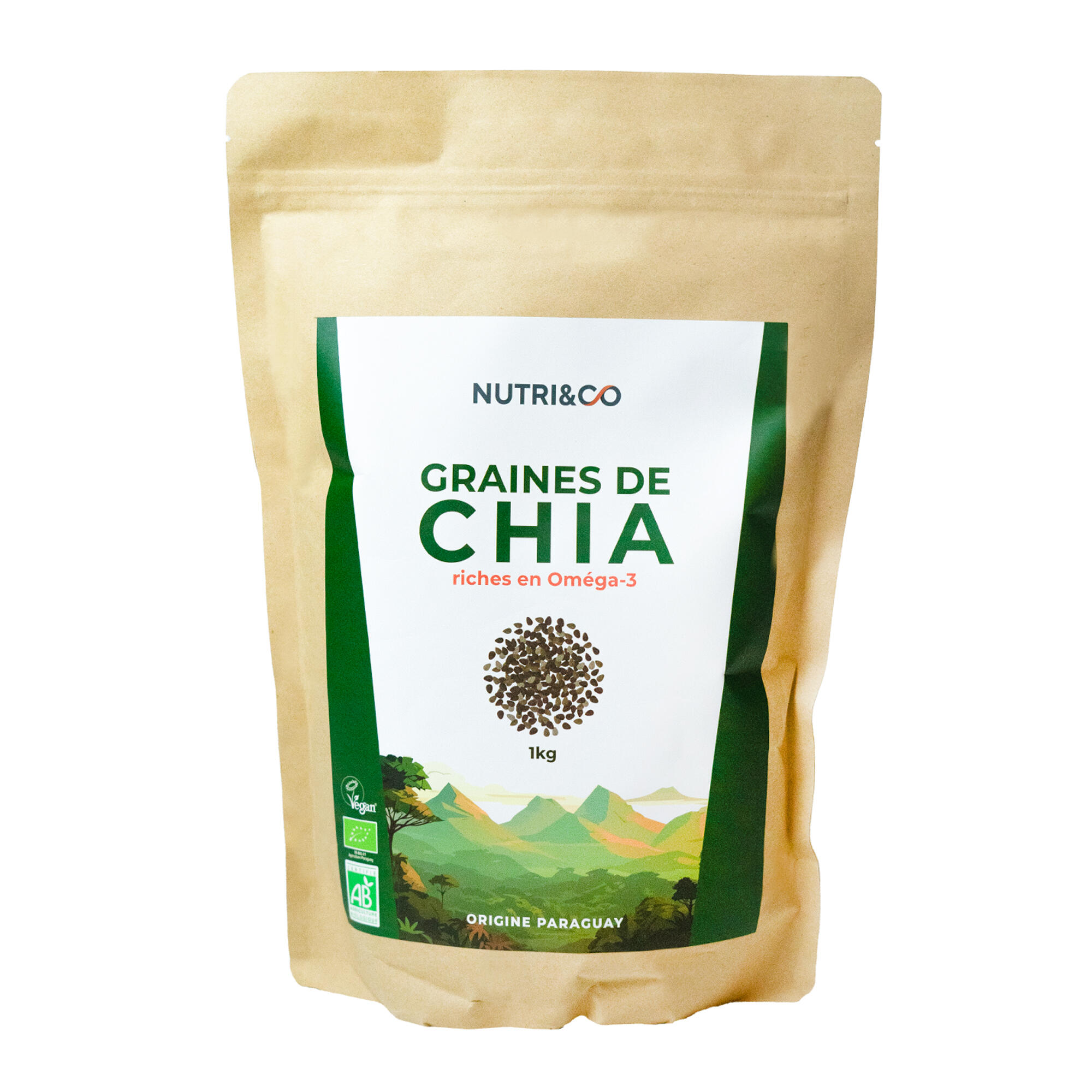 Nutri&co - Graines De Chia Bio - 1kg - Complément Alimentaire - 1 Kg - Decathlon