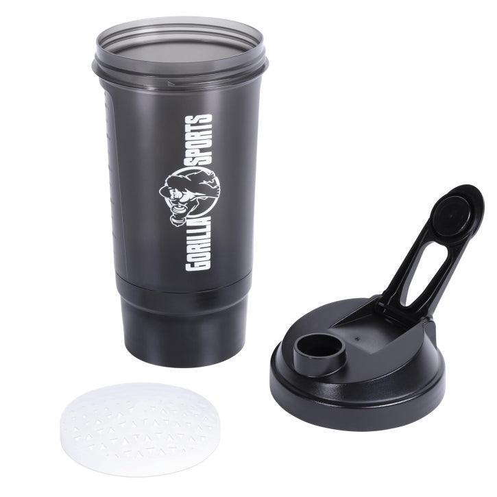 SHAKER 500ML AVEC COMPARTIMENT À POUDRE | COLORIS NOIS OU ROUGE 5/7