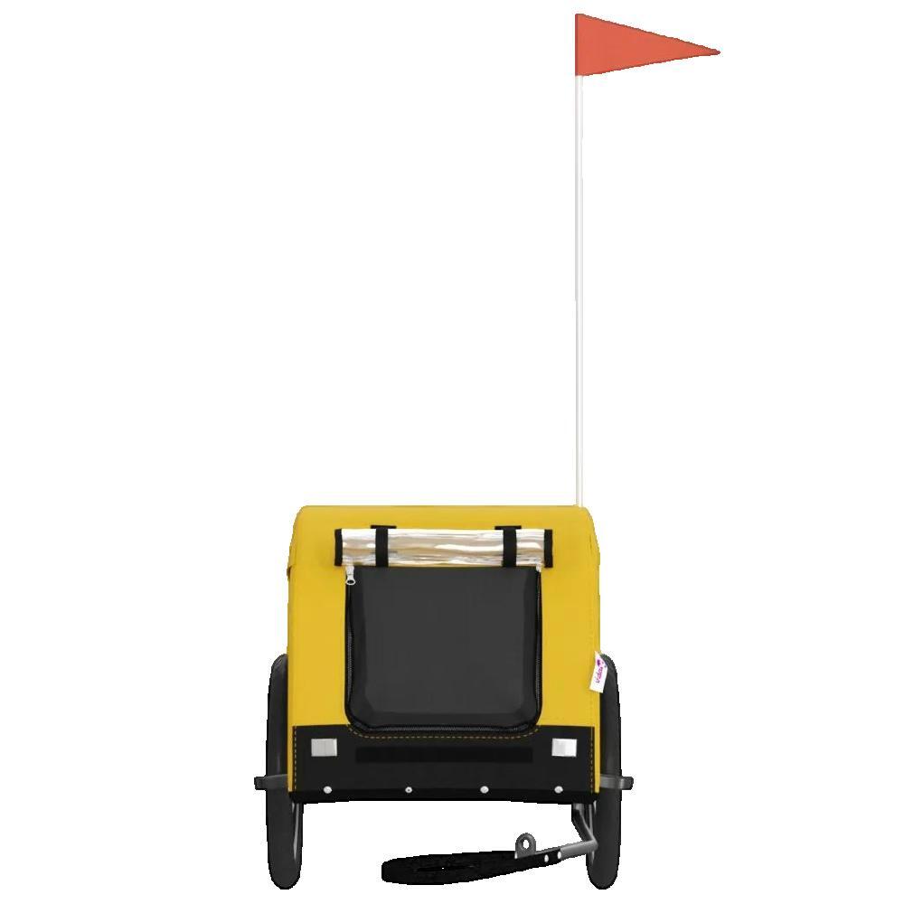 Vidaxl - Remorque Pour Animaux De Compagnie Vidaxl Jaune Et Noire - Remorque À Vélo - Jaune - Decathlon