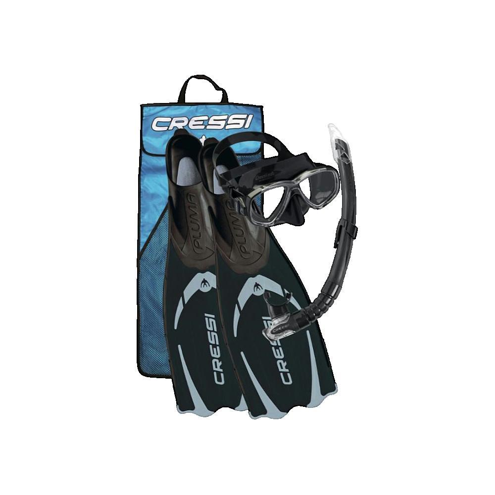 Snorkeling set Cressi Pluma black