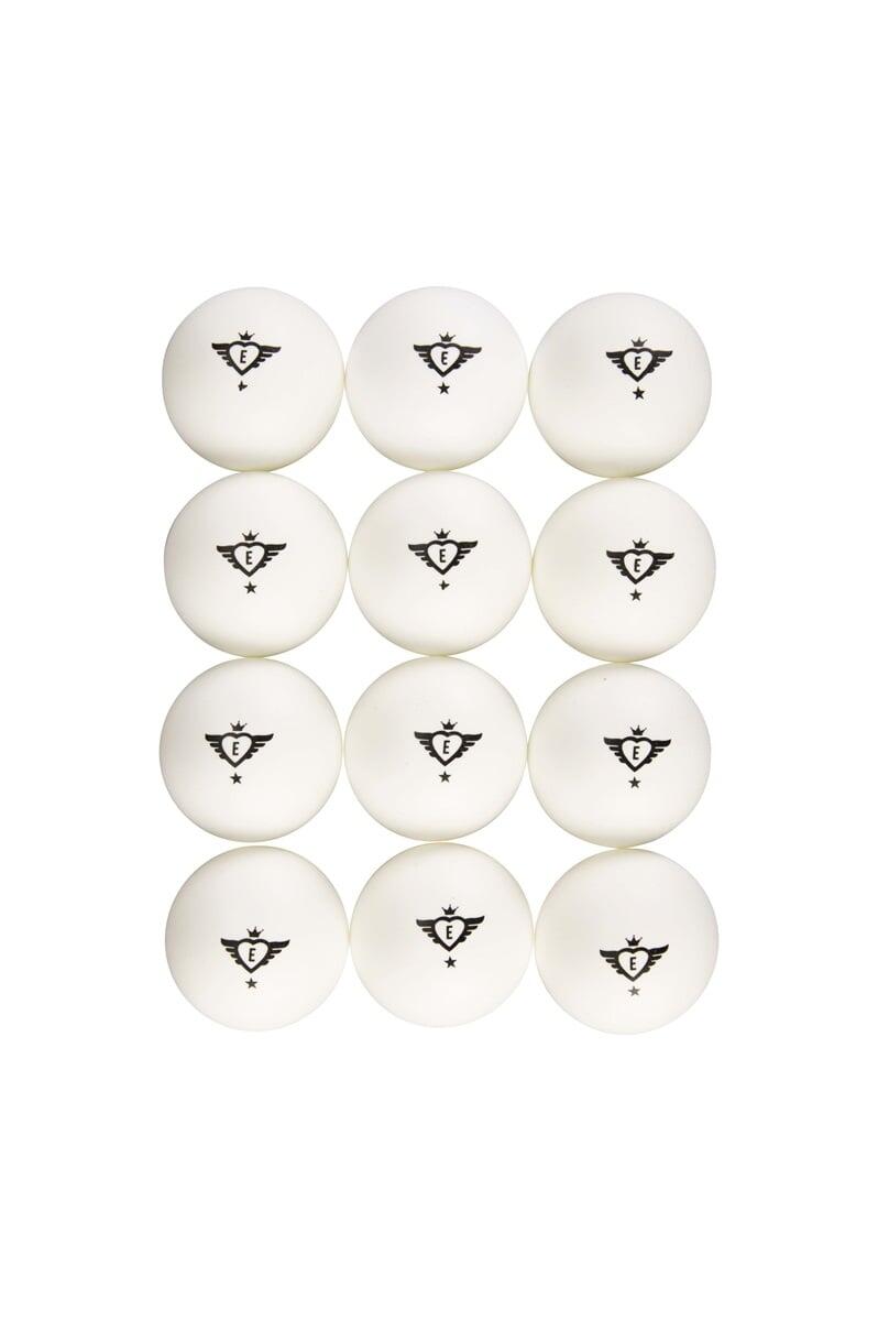 Pack de 12 pelotas de ping‑pong blancas de 1 estrella, diámetro 40 mm 2/3
