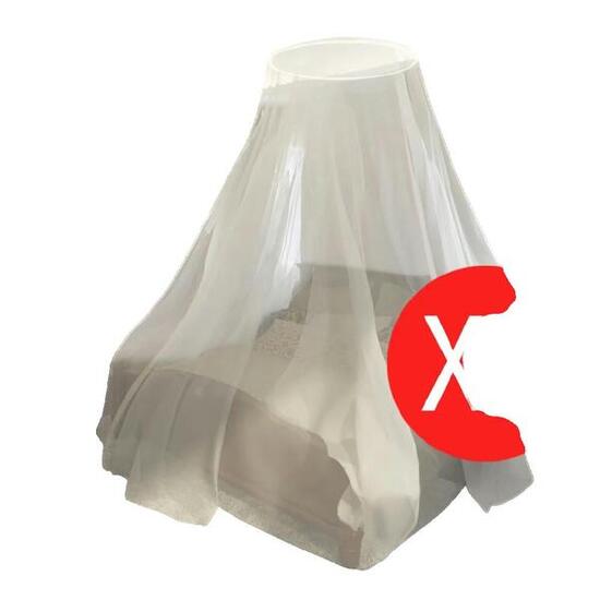 Moskitonetz Set vidaXL 2 weiße runde Moskitonetze