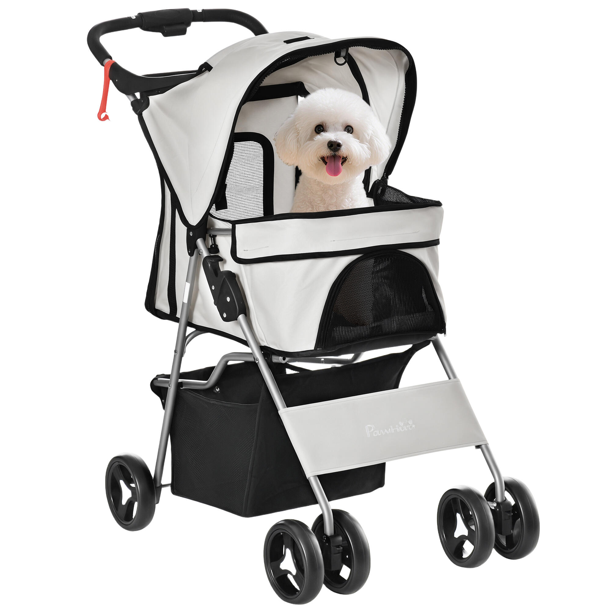 PAWHUT Carrinho para Animais de Estimação PawHut 75x46x94 cm Cinza claro