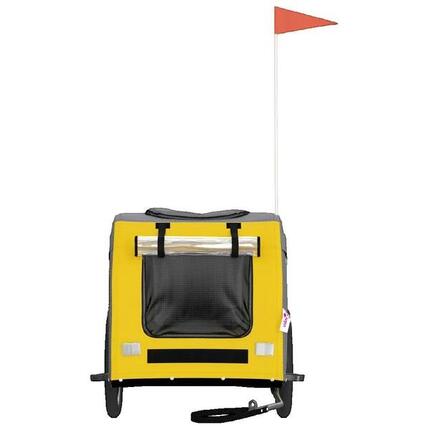 Remorque de vélo vidaXL pour animaux jaune durable