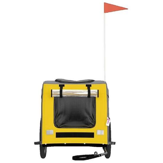 Remorque de vélo vidaXL pour animaux jaune durable