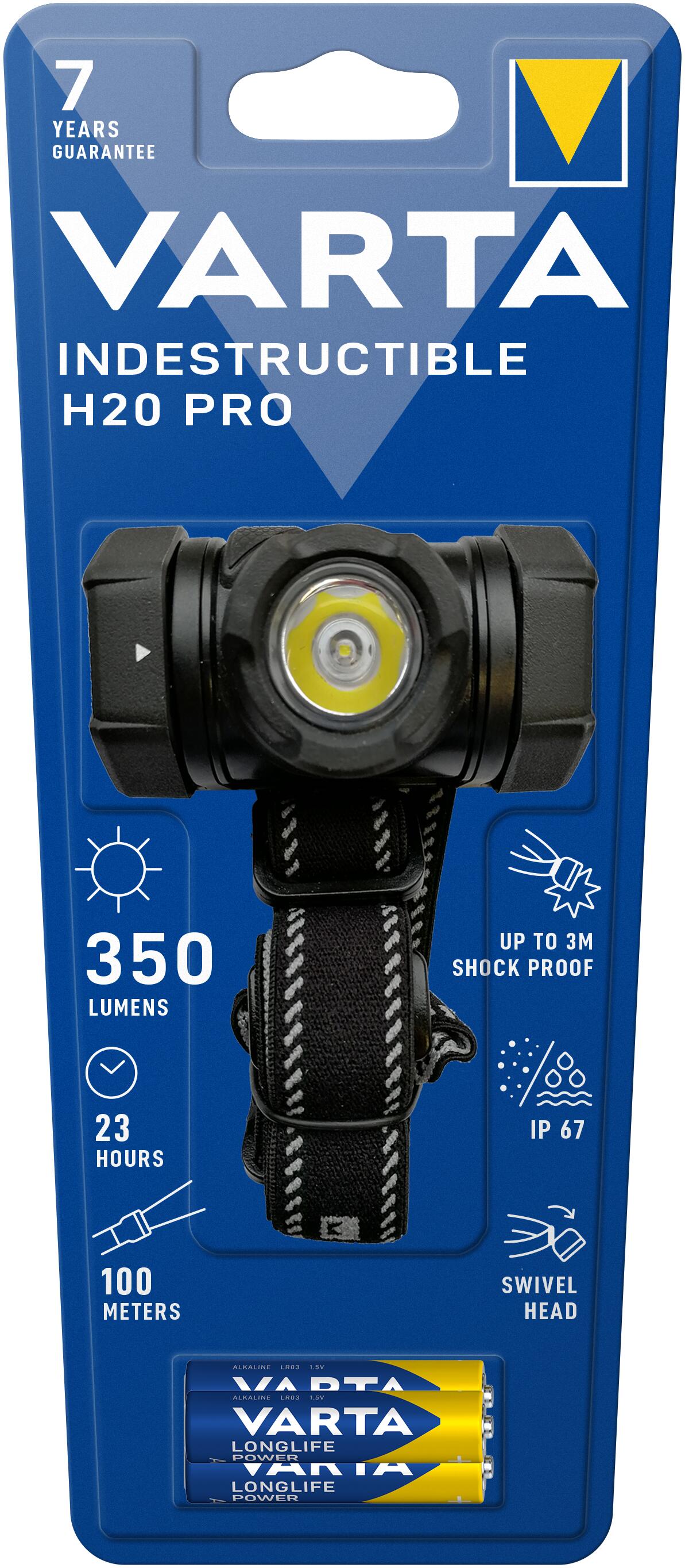 LED-Kopf-Taschenlampe Varta H20 PRO 2/3