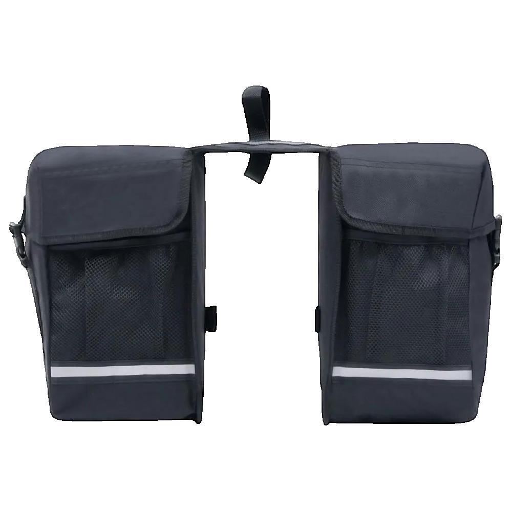 Fahrradtasche vidaXL Doppeltasche schwarz 35 L 2/4