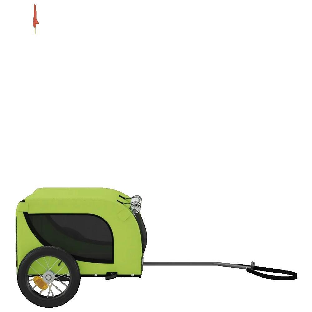 Remorque vélo vidaxl pour animaux, couleur vert 2/4