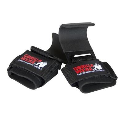 Weight lifting hooks - black