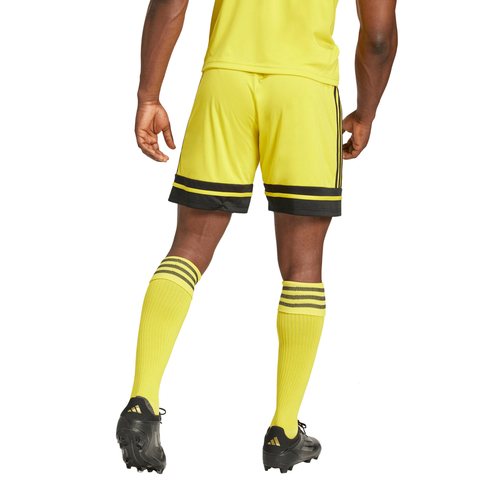PANTALONCINO da calcio uomo adidas nero/giallo 3/7