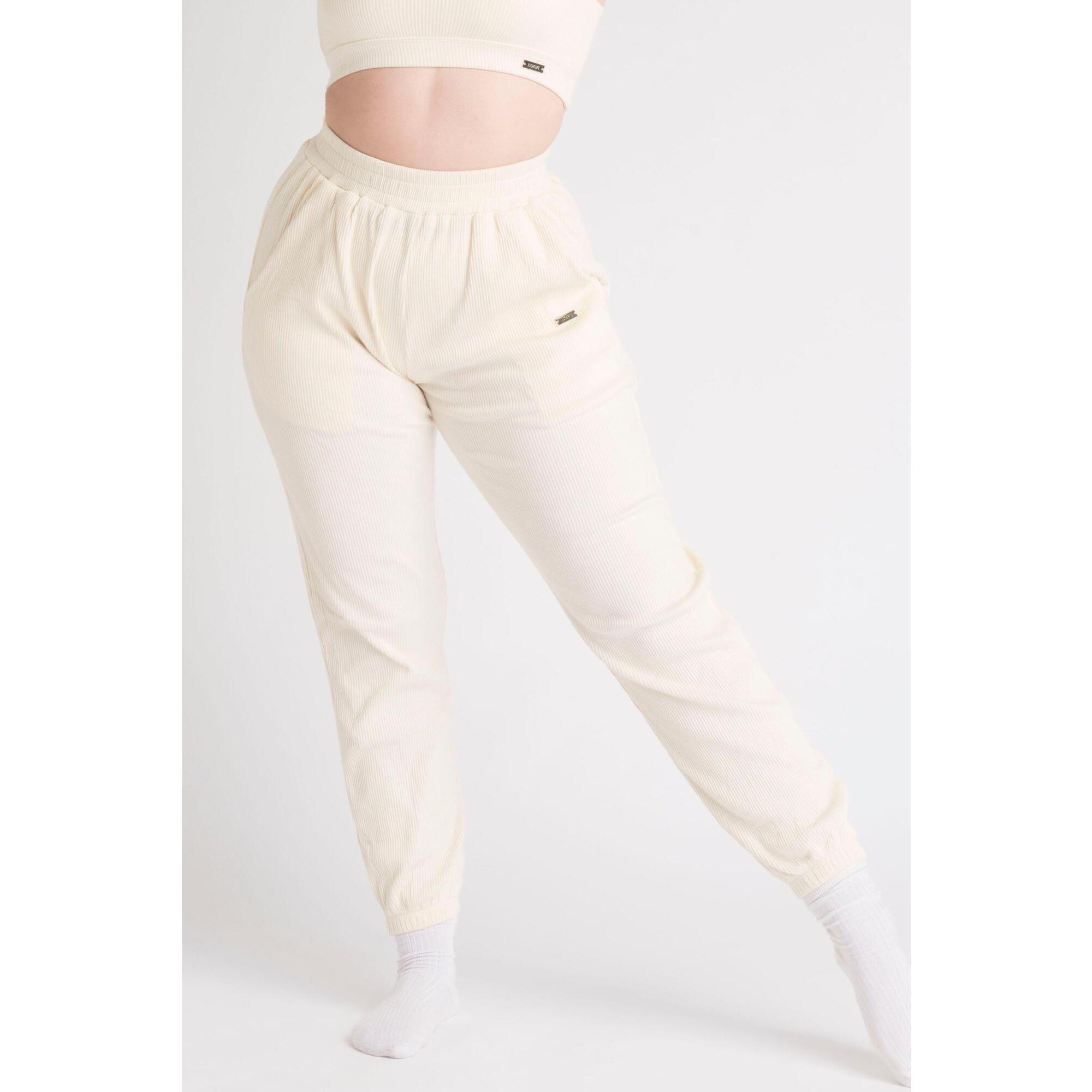 Aesthetic Wolf - Loewi Pantalon Jogger Fitness Côtelé - Femme - Jaune - Pantalons - Jaune - 38 S - Decathlon