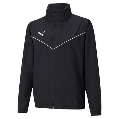 Puma trainingsjack teamrise all weather jr zwart kind