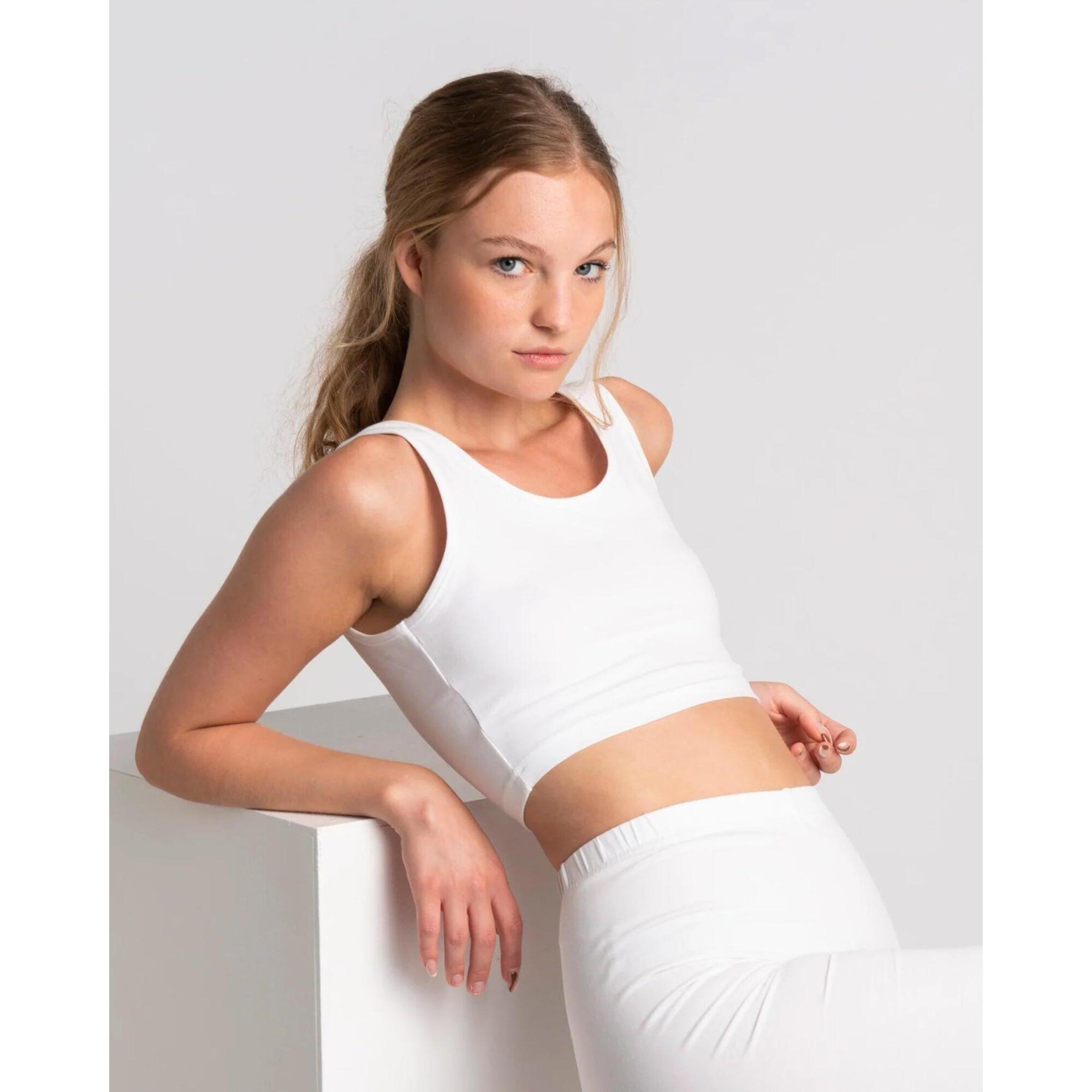 Aesthetic Wolf - Body Débardeur Court - Femme - Blanc - T-shirt Crop Top - Blanc - 38 S - Decathlon
