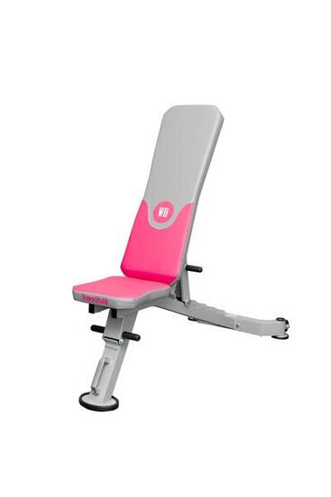 Banc de musculation Women’s Health réglable -20° à 85° gris/rose