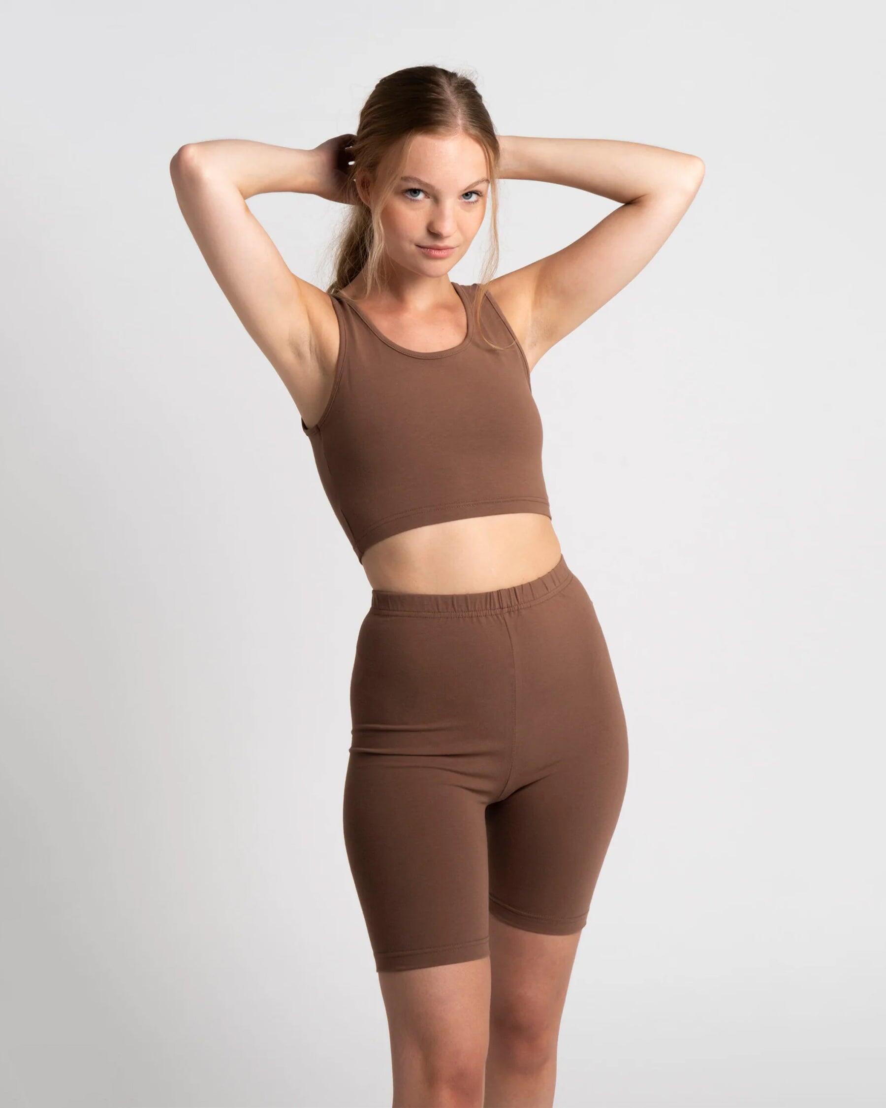 Body Débardeur Court - Femme - Mocha Brun 3/4