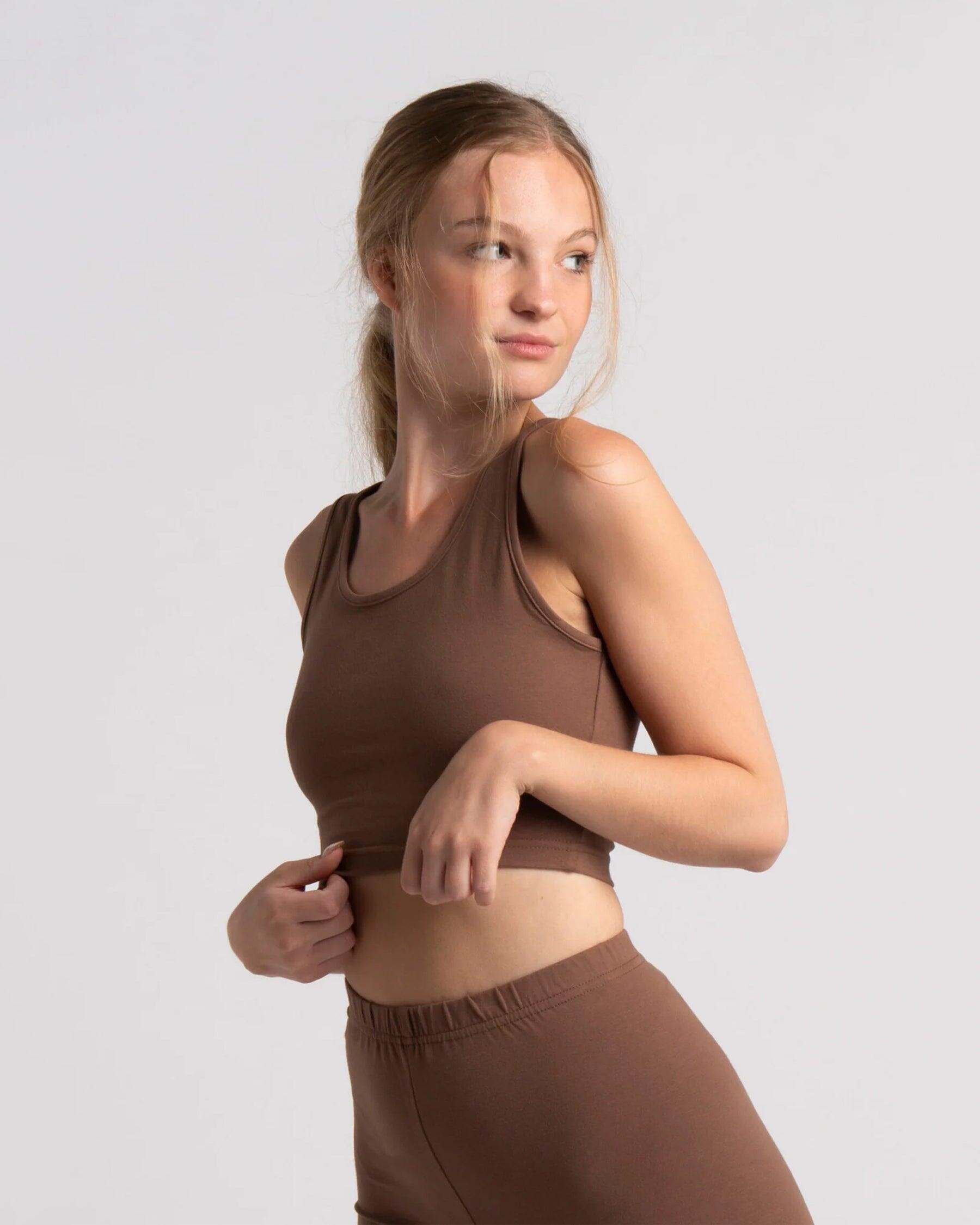 Body Débardeur Court - Femme - Mocha Brun 2/4