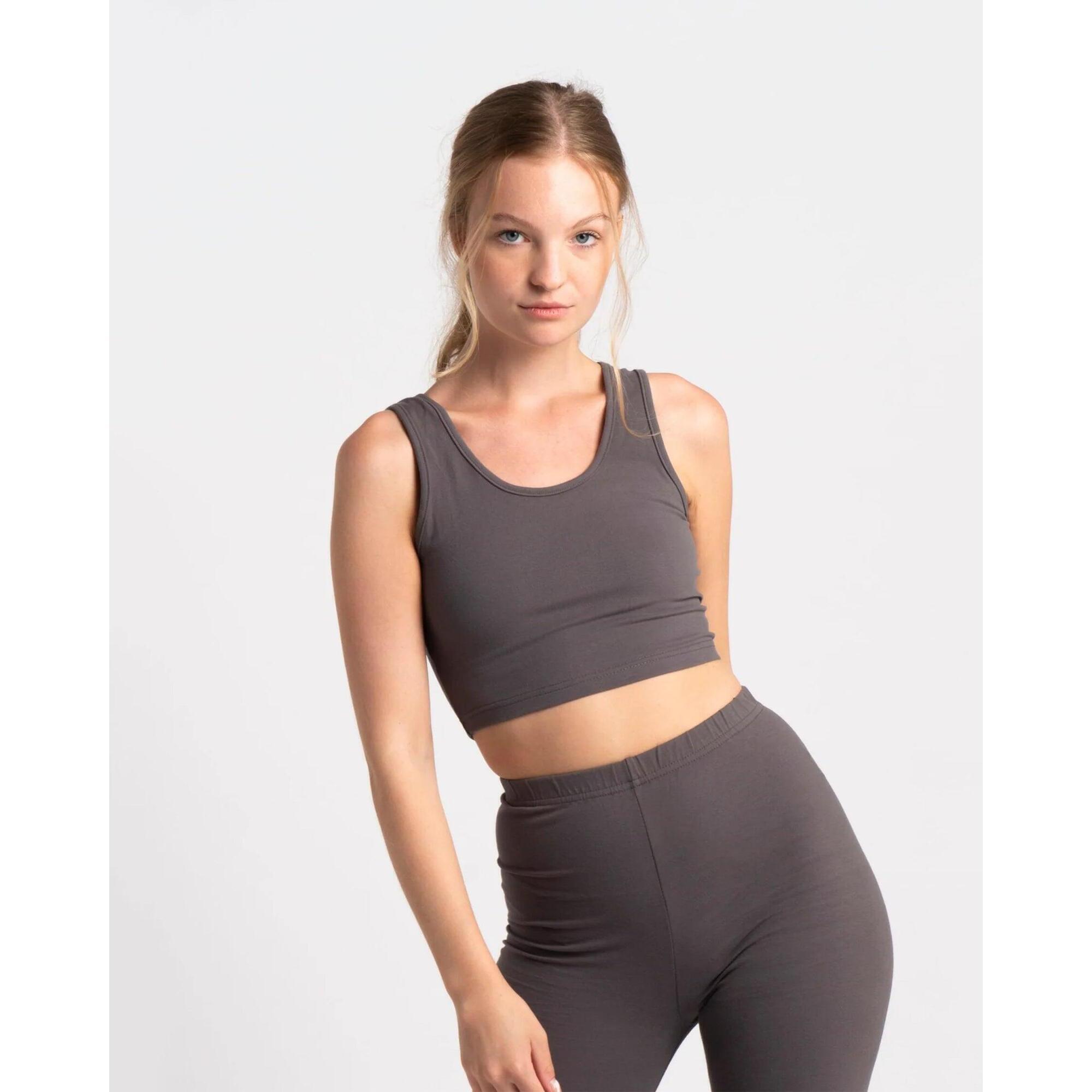Aesthetic Wolf - Body Débardeur Court - Femme - Slate Gris - T-shirt Crop Top - Bleu - 38 S - Decathlon