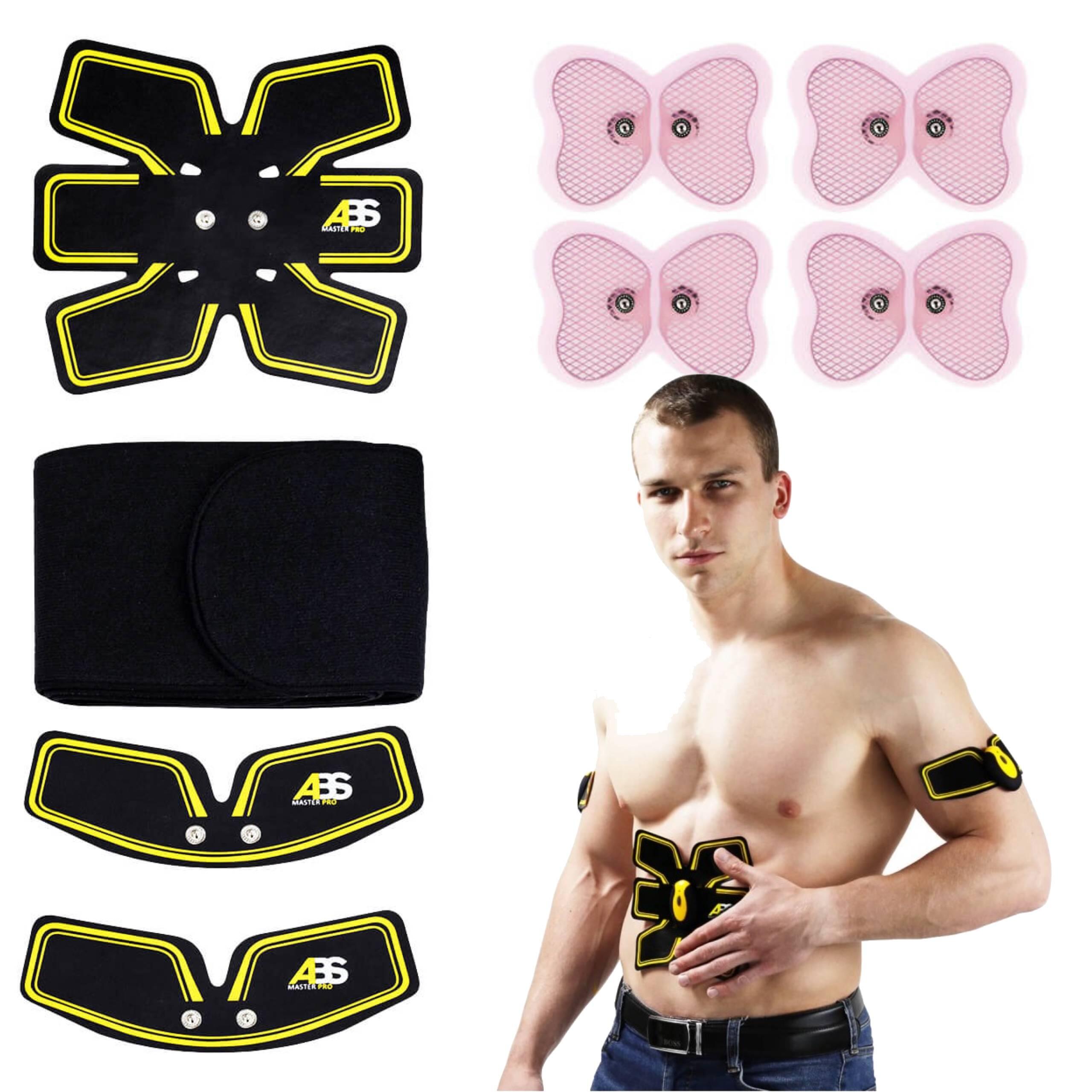 Hms - Électrostimulateur Musculaire Hms Nn Abs Master Pro - Plateforme Vibrante - Jaune|noir - Taille Unique - Decathlon