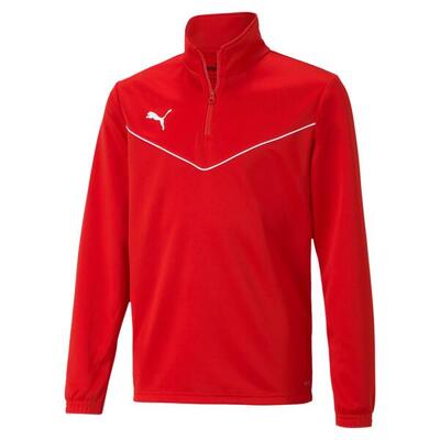 Puma teamrise sweatshirt 1/4 zip top jr rood kind