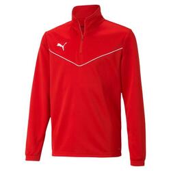 Puma Teamrise Sweatshirt 1/4 Zip Top Jr Rouge Enfant