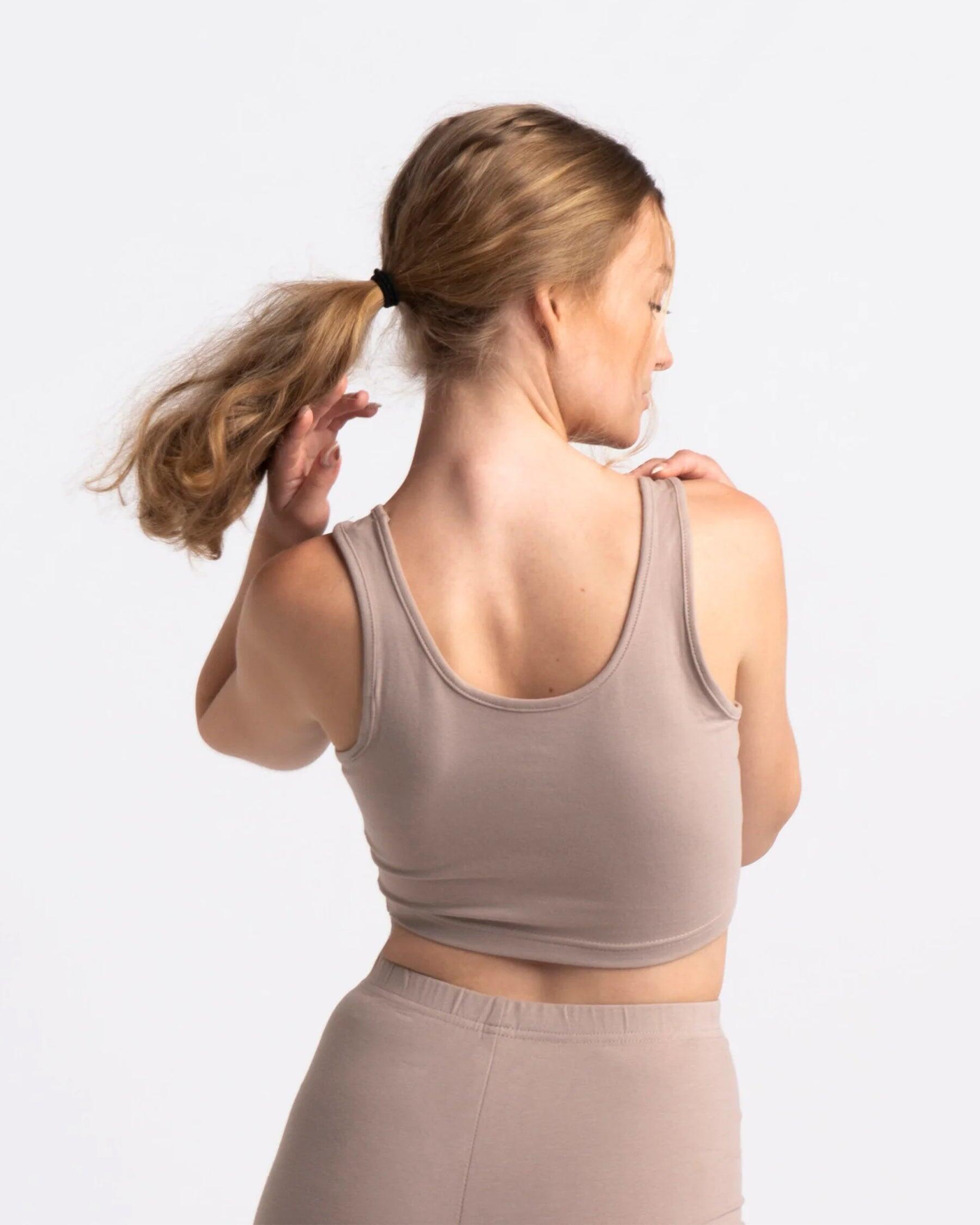 'Body' Crop Tank Top Fitness - Donna - Beige 5/5